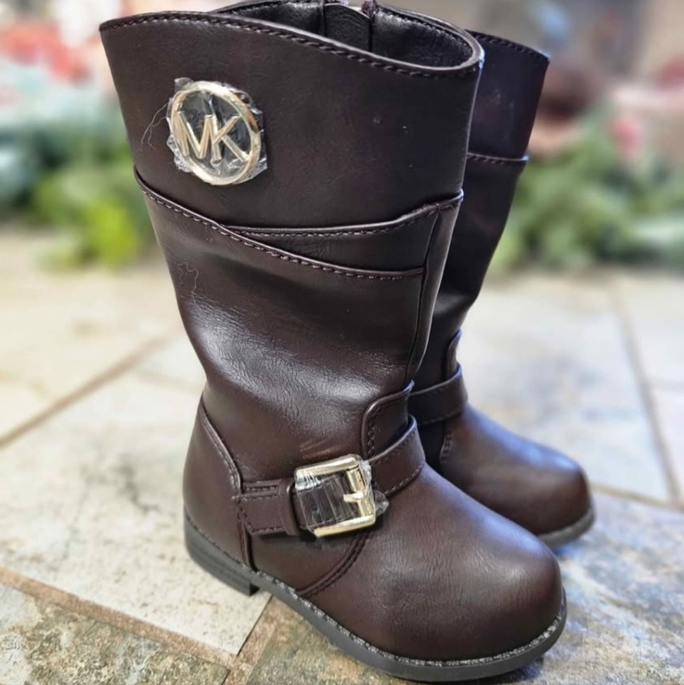 Michael Kors Chocolate Leather Ankle Boots